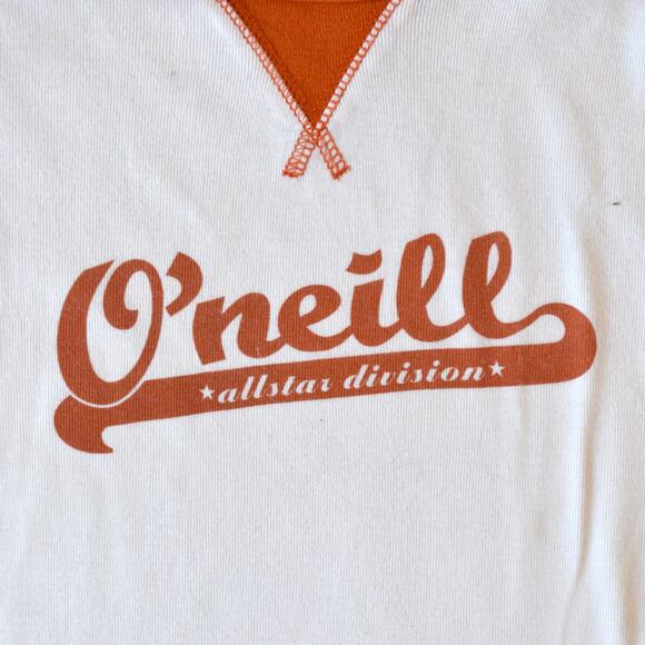 Vintage O’Neill Allstar Division Raglan Tee Small Y2K Orange White - Picture 3 of 6